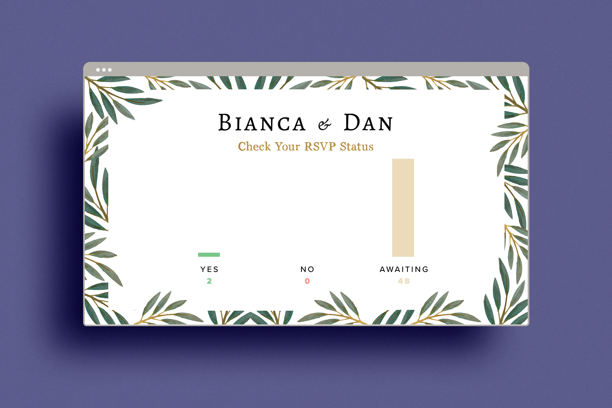 online rsvps for a wedding